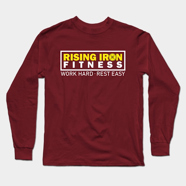 Work Hard | Rest Easy - RIF Long Sleeve T-Shirt by Rising Iron Fitness